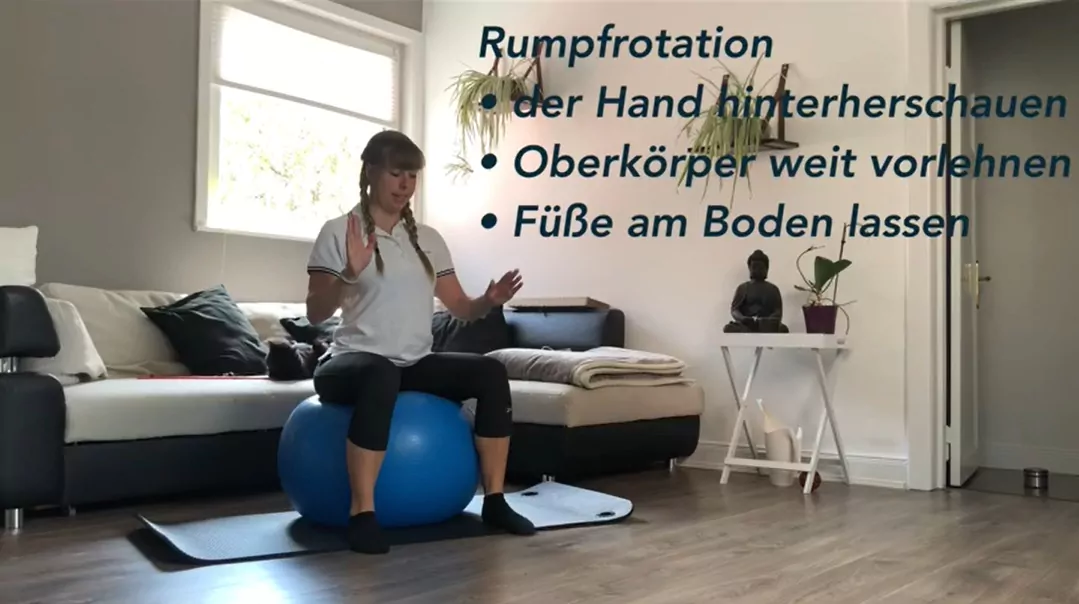 Gemeinsam aktiv trotz Corona – Mobilisierung der Wirbelsäule mit einem Pezziball